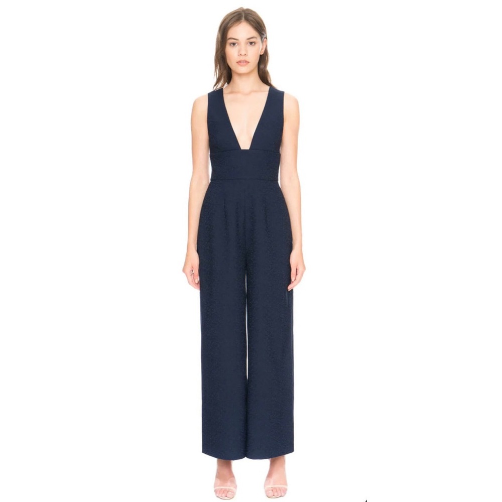 Keepsake The Label Jumpsuit Wide Leg Navy Blue Sleeveless